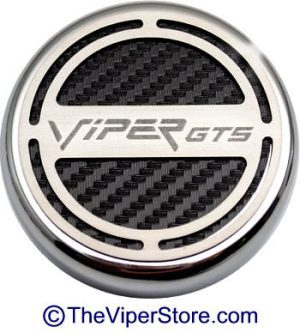 Dodge Viper GTS (2013-2017) Universal Chrome Metal Cap Covers with Cut out Viper GTS Logo   (Set of 5)