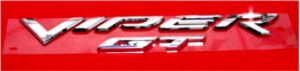 Dodge (2013-2017) SRT "Viper GT" Raised Chrome Emblem