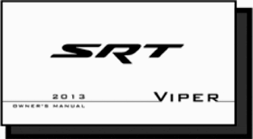 2013 Dodge SRT / GTS Viper  Convertible &  Coupe Factory Owners Manual