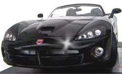 BLACK Dodge Viper SRT/10 (2003-2006) Convertible Metal Die Cast.