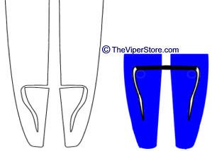 Dodge SRT Viper GTS & SRT (2013–2017) 'Fangs' Graphic Kit with Matching Trimmable Spoiler Kit