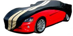 Dodge Viper SRT-10 Convertible (1992-2002) Storm Proof Fitted Car Cover – Solid Color with Double Stripes