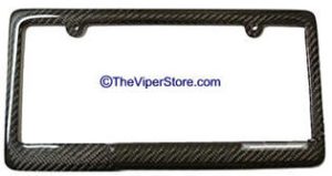 VIPER (2013-2017) Black ALL REAL Carbon Fiber License Plate Frame Style 1