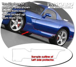 Dodge Viper SRT-10 (2003-2010) Invisible Rocker Panel Paint Protection - 2pc