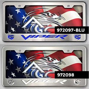 VIPER (2013-2017)  Stainless Steel License Plate Frame with Inlay Logo