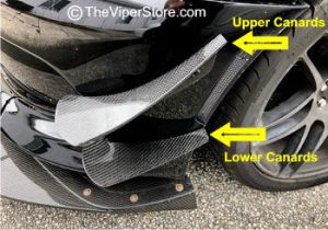 SRT Viper (2013-2017) Carbon Fiber Front OEM Style Racing Canards - Lower and/or Upper