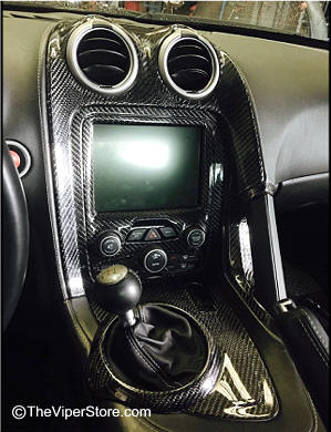 Dodge Viper (2013-2017) Center Dash Surround in REAL Carbon Fiber