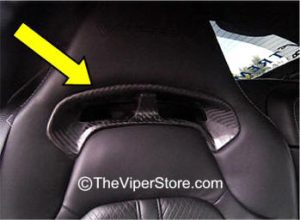 Dodge Viper (2013-2017)  Headrest/Seatbelt Insert  - Set of 2   in REAL Carbon Fiber