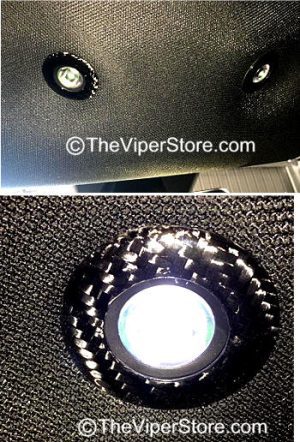 Dodge Viper (2013-2017) Map Light Ring Covers  - Set of 2  in REAL Carbon Fiber