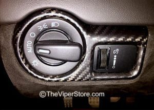 Dodge Viper (2013-2017) Light Switch Surround in REAL Carbon Fiber