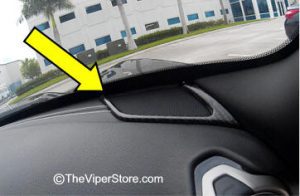 Dodge Viper (2013-2017)  Corner Dash Speaker Surround - Set of 2   in REAL Carbon Fiber