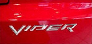 Viper Bumper Raised Chrome Vinyl "VIPER" Emblem