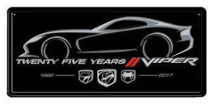 Dodge Viper Aluminum Wall Sign