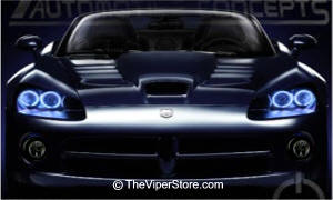Dodge Vipers 2003-2010 Halo Head Light & Fog Light Accents "Snake-eyes"    LED Lights White or Color Shift