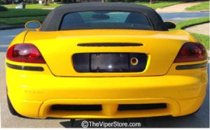 Dodge Viper SRT-10 Convertible (2003-2010) REAL Carbon Fiber with Black License Plate Frame Tag Back.