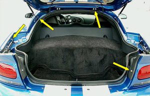 Dodge VIPER SRT-10 (2003-2010) CHROME Door Jam button KIT Fits Coupe or Convertible