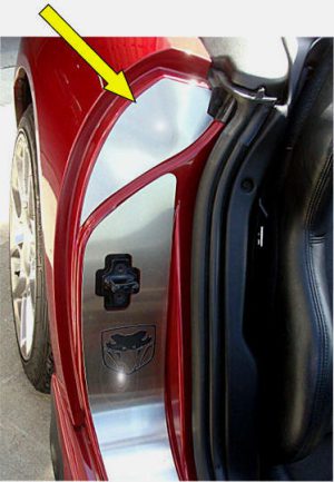 Dodge Viper SRT-10 (2003-2010) Stainless Steel Vanity Plate - Brushed Set of 2