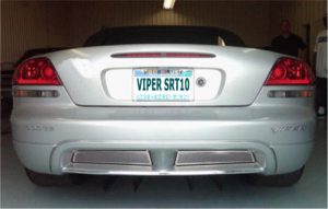 Viper SRT/10 (2003-2010) Convertible Brushed Stainless Steel Rear Grilles