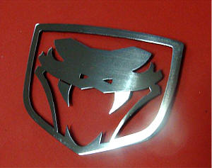 Viper Head "Fangs" Logo - Polished Stainless Steel
