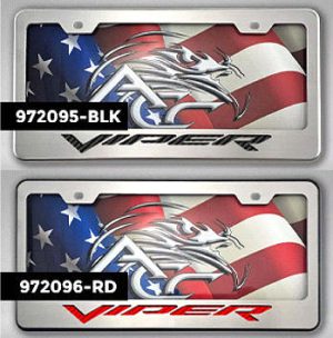 VIPER (2003-2010) Stainless Steel License Plate Frame with Inlay Logo