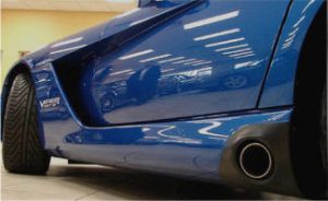 DODGE Viper SRT/10 3 ½” SS Rolled Tip - 3” long, 3” inlet Stainless Steel Exhaust Rolled Tips 2pc (set of 2)