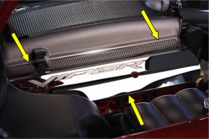 Dodge Viper SRT-10 (2008-10) Polished Stainless Perforated Fuel Rail Covers - Set of 2