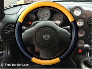 Dodge Viper SRT-10 (2003-2010) Genuine Leather Steering Wheel Skin (2-Color)