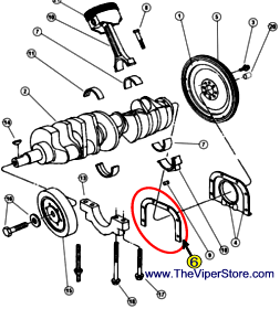 Dodge Viper (2003-2017) Factory OEM Crankshaft Rear Seal Gasket