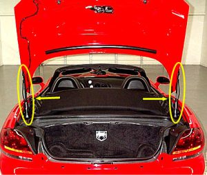 Viper SRT-10 Convertible (2003-10) Up-Grade Lift Arms for Back Trunk.  Set of 2 included.