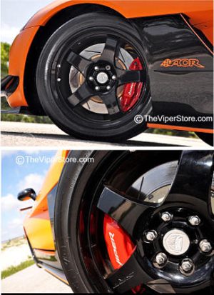 Dodge Viper SRT-10 (2008-2010) Black ACR 5-Spoke Wheel.