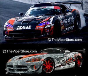 Dodge Vipers 1992-2002 Halo Head Light & Fog Light Accents "Snake-eyes"    LED Lights White or Color Shift