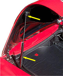 Dodge Viper 92-02 RT/10 Lift Arm Trunk Kit includes drill bits needed