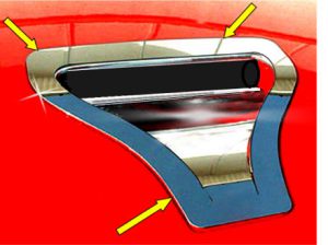 Dodge Viper  Hood Scoop Trim Plate© - High Polished