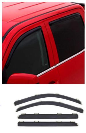 RAM SRT10 (2004-06) Dodge Ram SRT-10 Cab In-Channel Smoked Vent Visor Window Deflectors (2pc or 4pc Set)