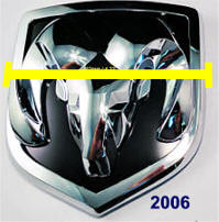Dodge RAM SRT-10 Factory "RAM Head" Hood Chrome Emblem