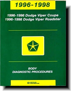 Dodge Viper RT-10 & GTS 1996-1998 Original Factory Diagnostic Manual