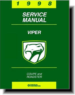 Dodge Viper RT-10 & GTS 1998 Original Factory Service Manual