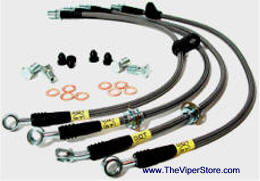 Dodge Viper SRT10 (2003-2010) Stainless Steel Flex Brake line Kit