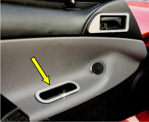 Dodge Viper Gen 1 Stainless Steel Door Grab Brushed Trim Rings