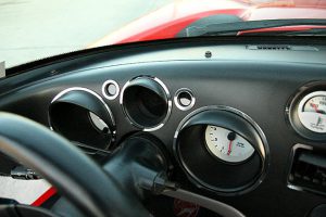 Dodge Viper Gen 1 Stainless Steel Gauge Cluster Polished Trim Rings - 5pc