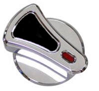Dodge Viper A/C Chrome replacement Knobs Brushed Silver with Black highlights Set of 3