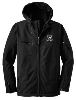 Men's Dodge® Viper/RAM SRT 10 Sneaky Pete Hooded Softshell Jacket - Black