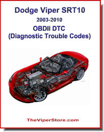 Dodge Viper SRT-10 Coupe & Convertible OBII Codes Guide