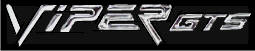 Dodge Viper GTS Raised Chrome Vinyl "VIPER GTS"  Emblem for each Fender for Fender emblems replacement.