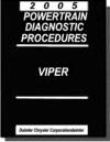 Dodge Viper SRT-10 Convertible 2005 Factory Service Manual Diagnostic Set of 3 The one and Only bible of 05 Viper Diagnostics