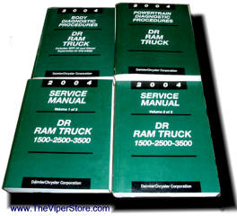 Dodge RAM 1500/SRT-10 Factory Complete Service Manual 2004