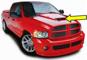 RAM SRT10 (2004-06) Replacement for stock Hood Scoop Insert