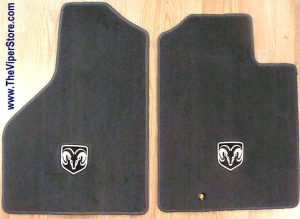 Dodge RAM SRT-10 Upgrade 'Front' Floor Mats with embroidered appliqu Logo - set of 2