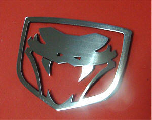 Viper Head "Fangs" Logo - Polished Stainless Steel